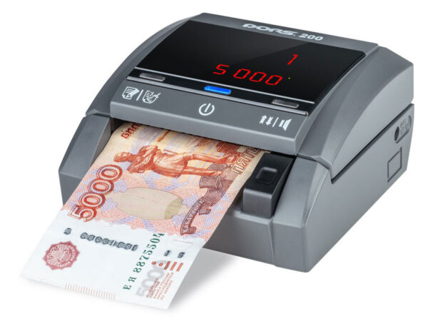 Детектор банкнот Dors 200 с детекцией на подлинность переносной с АКБ